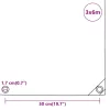 Antracitszürke ponyva 3 x 6 m 650 g/m²