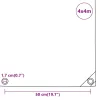 Antracitszürke ponyva 4 x 4 m 650 g/m²