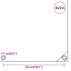 Antracitszürke ponyva 4 x 5 m 650 g/m²