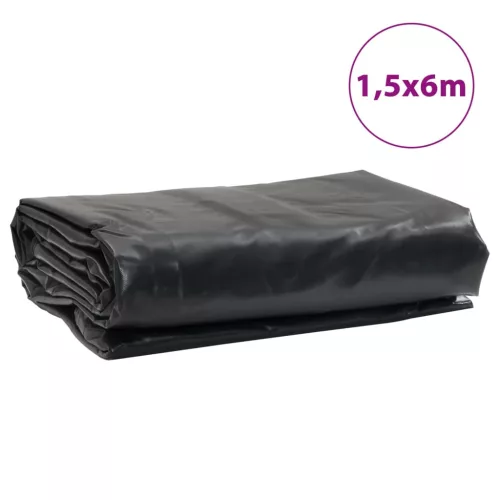 Antracitszürke ponyva 1,5 x 6 m 650 g/m²