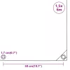 Antracitszürke ponyva 1,5 x 6 m 650 g/m²
