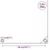 Antracitszürke ponyva 650 g/m² 1,5 x 10 m
