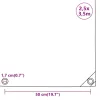 Antracitszürke ponyva 2,5 x 3,5 m 650 g/m²