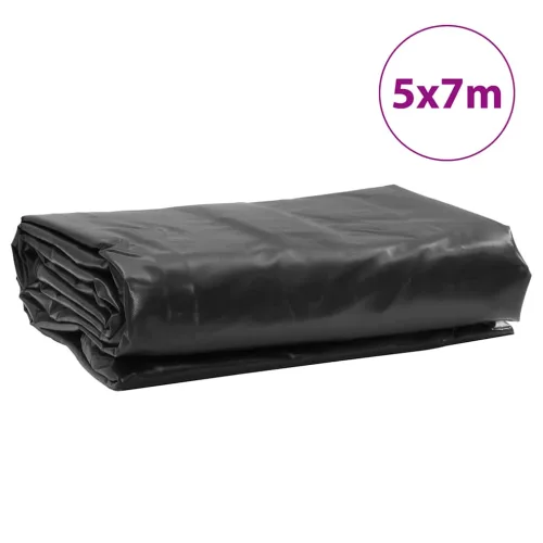 Antracitszürke ponyva 5 x 7 m 650 g/m²