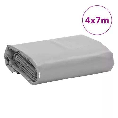 Szürke ponyva 4 x 7 m 650 g/m²