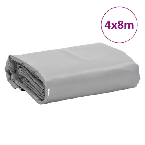 Szürke ponyva 4 x 8 m 650 g/m²