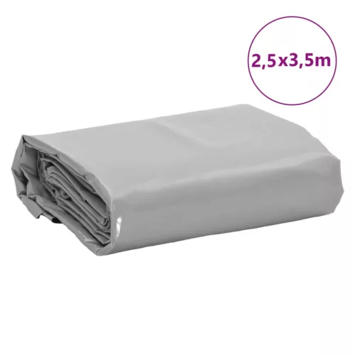 Szürke ponyva 2,5 x 3,5 m 650 g/m²