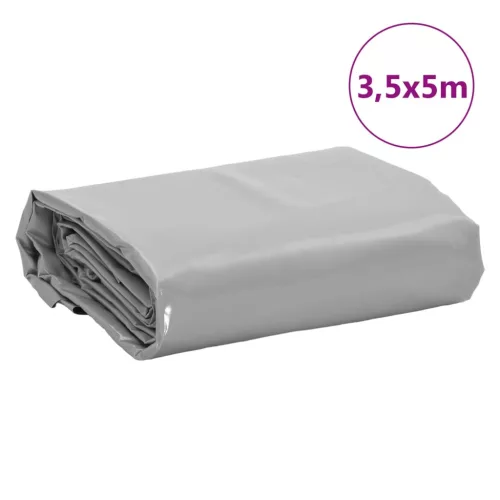 Szürke ponyva 3,5 x 5 m 650 g/m²