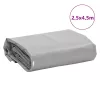 Szürke ponyva 2,5 x 4,5 m 650 g/m²
