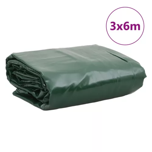 Zöld ponyva 3 x 6 m 650 g/m²