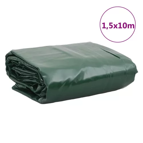 Zöld ponyva 1,5 x 10 m 650 g/m²