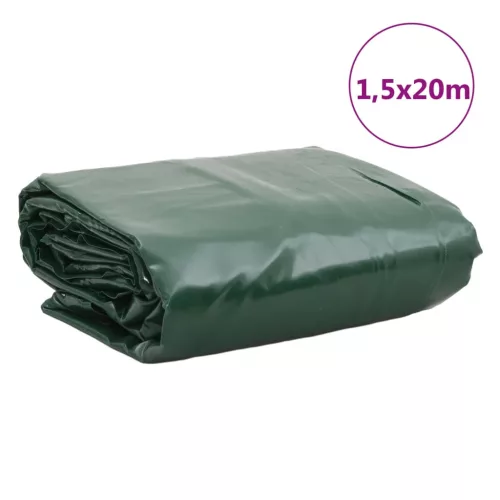Zöld ponyva 1,5 x 20 m 650 g/m²