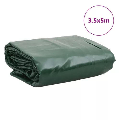 Zöld ponyva 3,5 x 5 m 650 g/m²