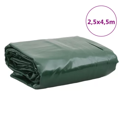 Zöld ponyva 2,5 x 4,5 m 650 g/m²