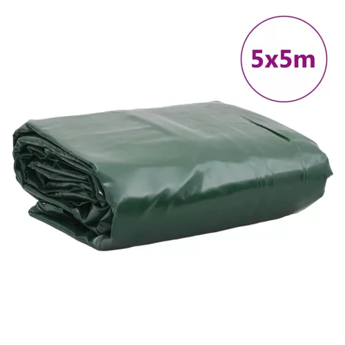 Zöld ponyva 5 x 5 m 650 g/m²