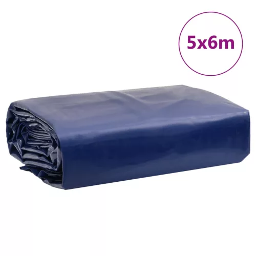 Kék ponyva 5 x 6 m 650 g/m²