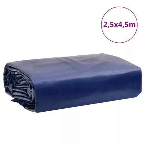 Kék ponyva 2,5 x 4,5 m 650 g/m²