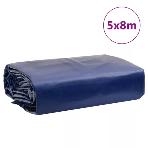 Kék ponyva 5 x 8 m 650 g/m²