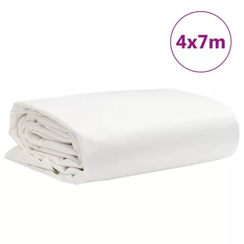 Fehér ponyva 4 x 7 m 650 g/m²