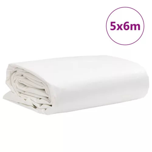 Fehér ponyva 5 x 6 m 650 g/m²