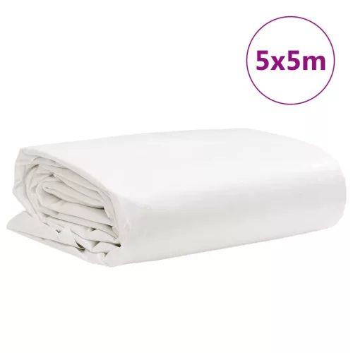 Fehér ponyva 5 x 5 m 650 g/m²