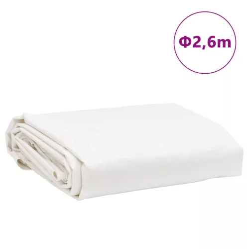 Fehér ponyva Ø 2,6 m 650 g/m²