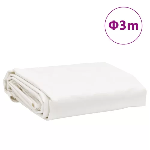 Fehér ponyva Ø 3 m 650 g/m²