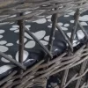 Négyzet alakú fűzfa macskabútor kisállatház/ágy/kaparóoszlop párnával