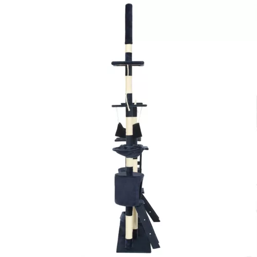 Kék macskabútor szizál kaparófákkal 230-250 cm