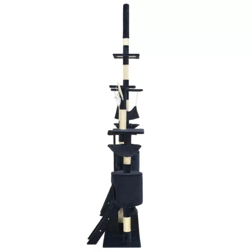 Kék macskabútor szizál kaparófákkal 230-250 cm