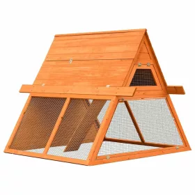 Tömör fenyő- és jegenyefa nyúlketrec 152 x 128 x 108 cm