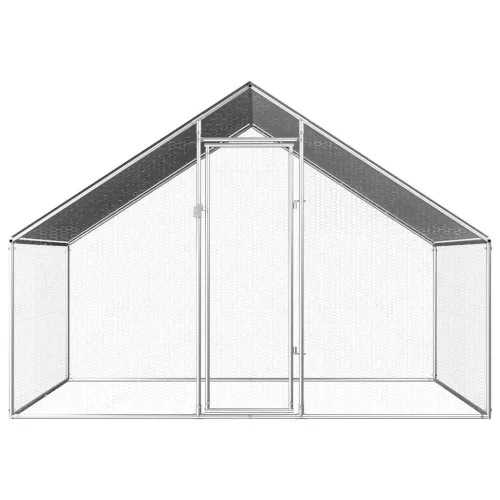 Kültéri horganyzott acél tyúkól 2,75 x 2 x 1,92 m