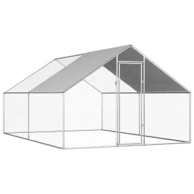 Kültéri horganyzott acél tyúkól 2,75 x 4 x 1,92 m