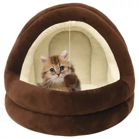 Barna-krémszínű macskaágy 50 x 50 x 45 cm