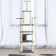 Sötétszürke macskabútor szizál kaparófákkal 183 cm