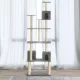 Világosszürke macskabútor szizál kaparófákkal 188 cm