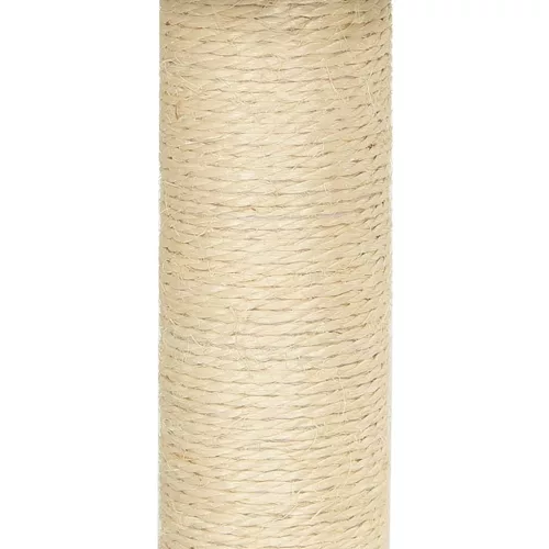 Krémszínű macskabútor szizál kaparófákkal 155 cm