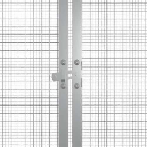 Szürke horganyzott acél csirkeketrec 200x91x100 cm