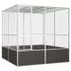 Antracitszürke horganyzott acél madárketrec 213,5x217,5x211,5cm