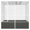 Antracitszürke horganyzott acél madárketrec 213,5x217,5x211,5cm