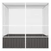 Antracitszürke horganyzott acél madárketrec 213,5x217,5x211,5cm