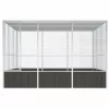 Antracitszürke horganyzott acél madárketrec 302,5x324,5x211,5cm