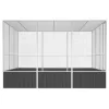 Antracitszürke horganyzott acél madárketrec 302,5x324,5x211,5cm