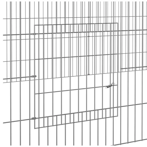 4 paneles horganyzott vas nyúlketrec 433x109x54 cm