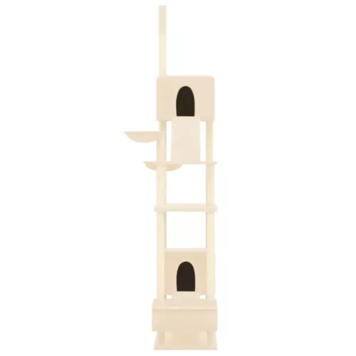 Krémszínű plafonig érő kaparófa 277-303 cm