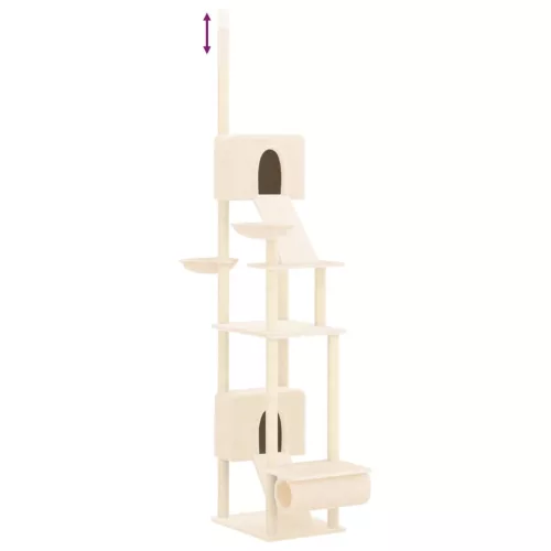 Krémszínű plafonig érő kaparófa 277-303 cm