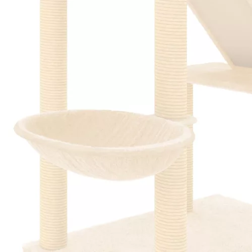 Krémszínű plafonig érő kaparófa 277-303 cm