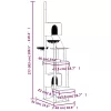 Krémszínű plafonig érő kaparófa 277-303 cm