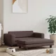 Barna műbőr kutyaágy hosszabbítóval 100 x 50 x 30 cm