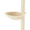 Krémszínű macskabútor szizál kaparófákkal 95 cm